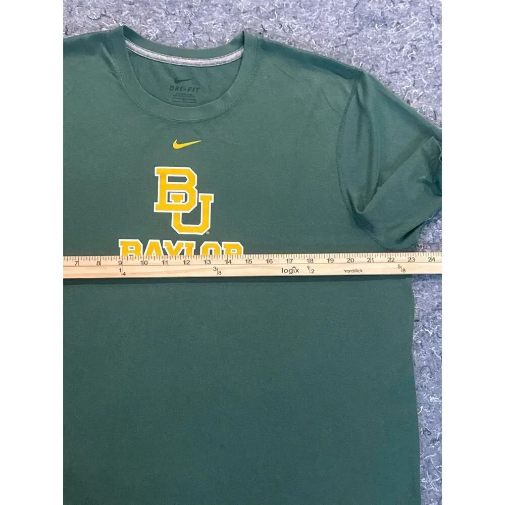 Nike Dri-FIT Baylor University Bears Green Gold Men’s Large T-Shirt